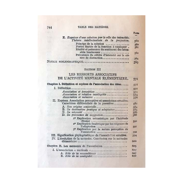 1. Traité de Psychologie générale I- Le psychisme élémentaire de Maurice Pradines