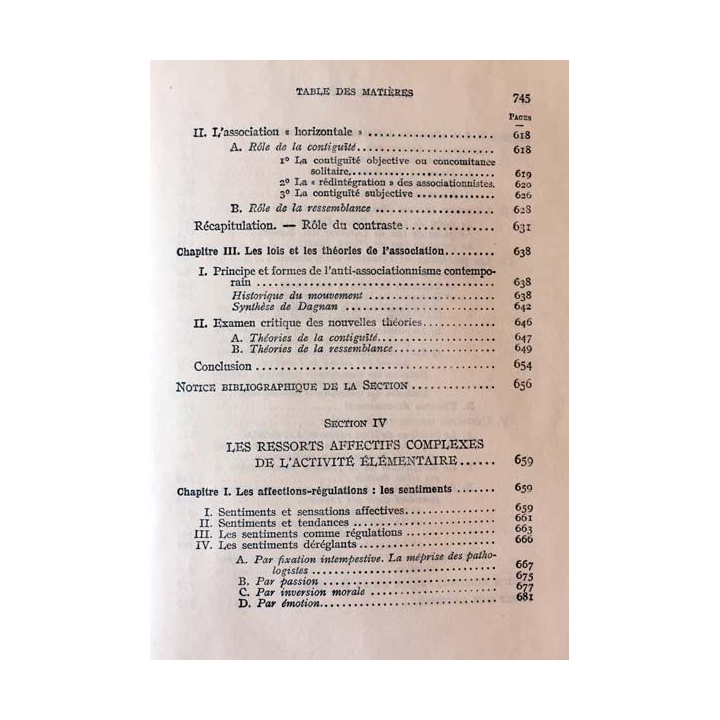 1. Traité de Psychologie générale I- Le psychisme élémentaire de Maurice Pradines