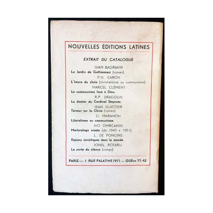 1. Tu parleras au peuple de Georges Sauge aux éditions Latines