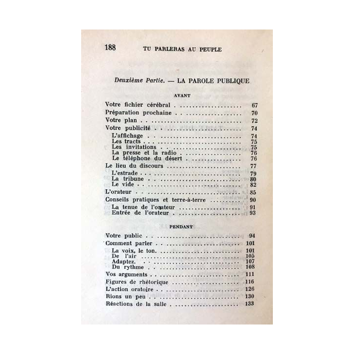 1. Tu parleras au peuple de Georges Sauge aux éditions Latines