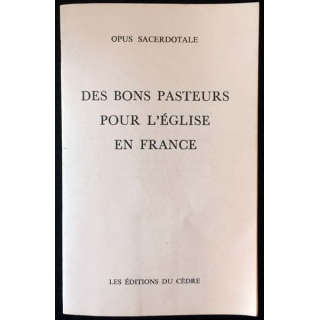 1. Des bons pasteurs pour l'église en France de Opus Sacerdotale aux éditions du Cèdre