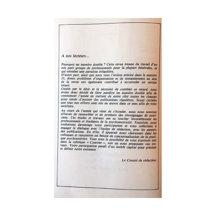 1. Thérapie psychomotrice - corps et language / moments de plaisir