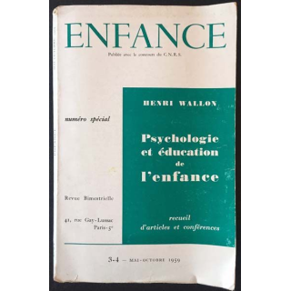 1. Psychologie et éducation de l'enfance 3-4 Mai Octobre 1959 de Henri Wallon