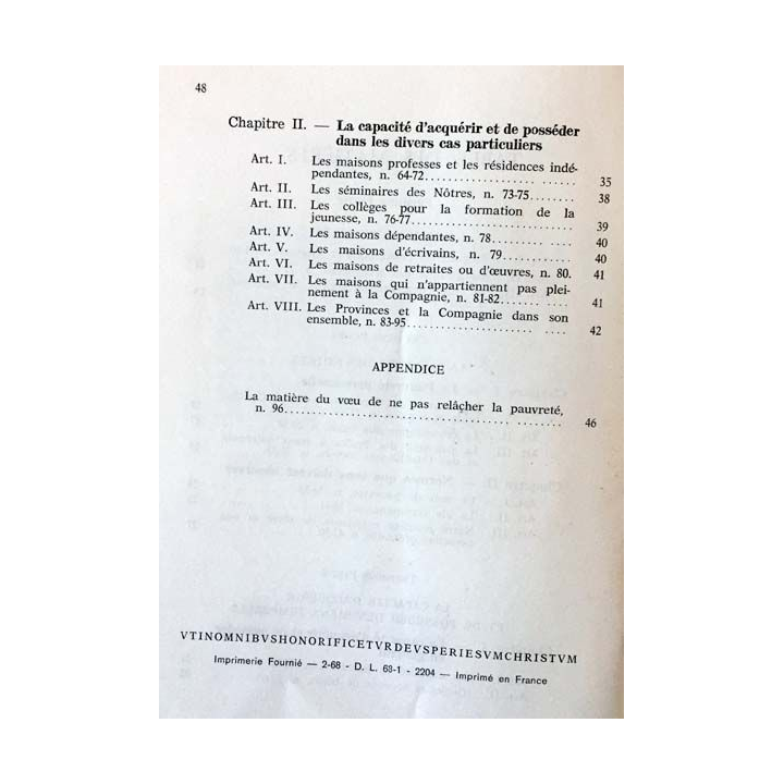 1. Statuts sur la pauvreté dans la compagnie de Jésus et autres matières connexes aux éditions Prière et vie
