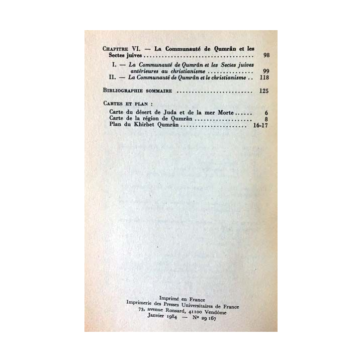 1. N°953 Que sais je ? Les manuscrits de la mer morte de E.-M. Laperrousaz aux éditions Presses universitaires de France