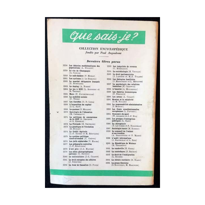 1. N°227 Que sais je ? Les pédagogies nouvelles de Jean-Paul Resweber aux éditions Presses universitaires de France