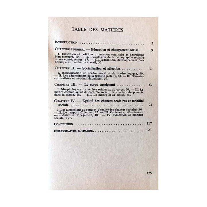 1. N°2270 Que sais je ? Sociologie de l'éducation de Mohamed Cherkaoui aux éditions Presses universitaires de France