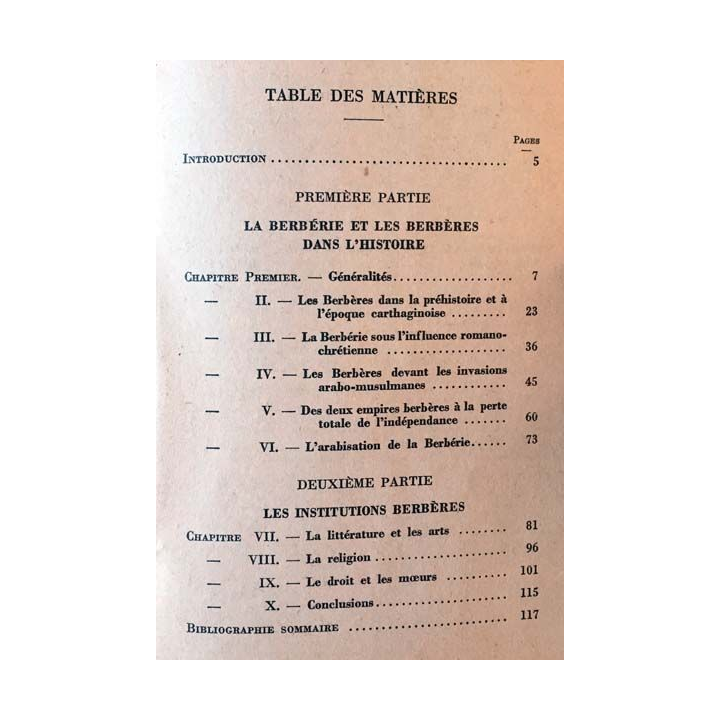 1. N°718 Que sais je ? Les berbères de G.-H. Bousquet aux éditions Presses universitaires de France