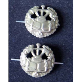 RUSSIE : insigne métallique de col du génie de diamètre 2,3 cm vendus par paire