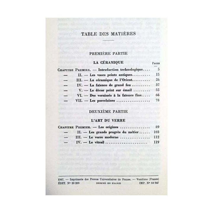1. N°45 Que sais je ? Les arts du feu de Guillaume Janneau aux éditions Presses universitaires de France