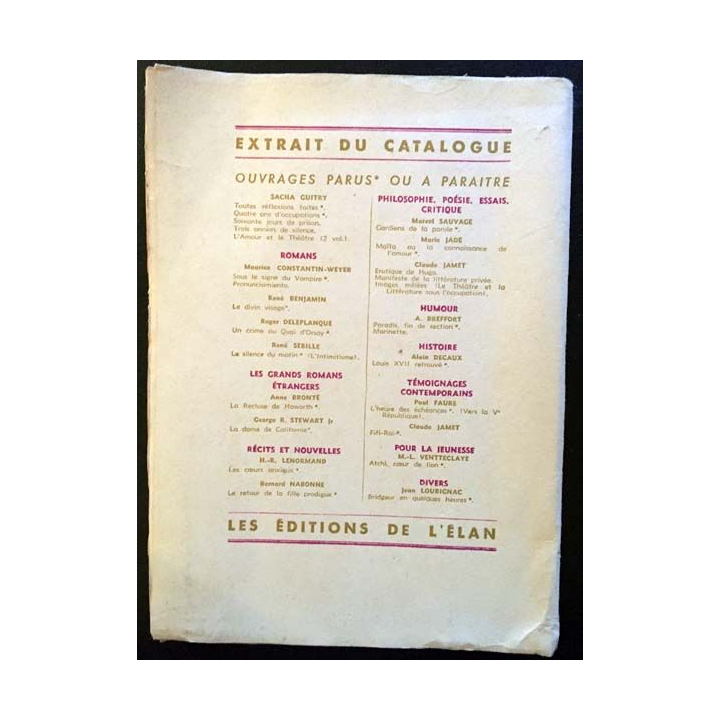 1. Fifi Roi de Claude Jamet aux éditions de L'élan 1947