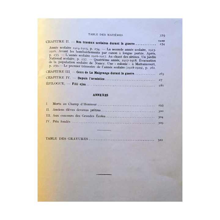 1. Histoire de l'institution de la malgrange (1836-1936) de P.Guise aux éditions Nancy 1936