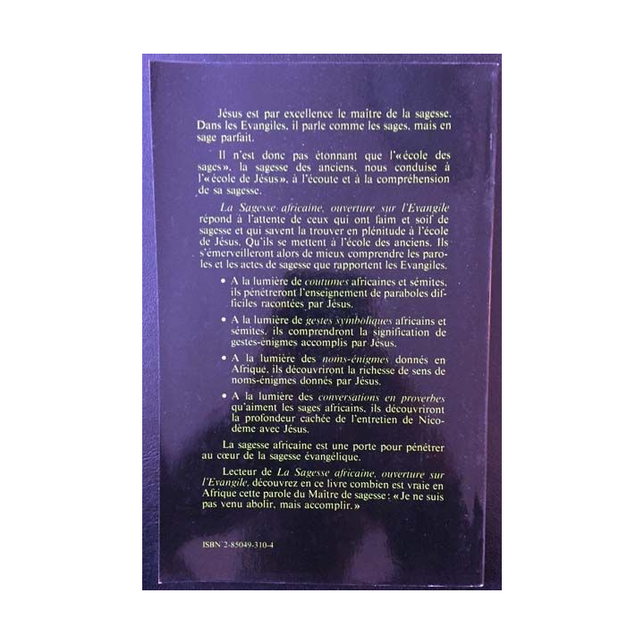 1. La sagesse africaine 1- ouverture sur l'évangile de Père Léon Marcel aux éditions Saint-Paul