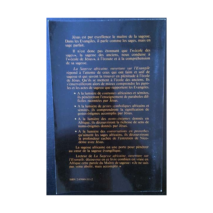 1. La sagesse africaine 2- ouverture sur l'évangile de Père Léon Marcel aux éditions Saint-Paul