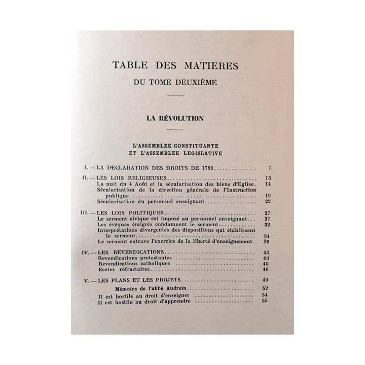 1. Histoire de la liberté d'enseignement en France Tome 2 La révolution de Louis-Grimaud aux éditions B. Arthaud