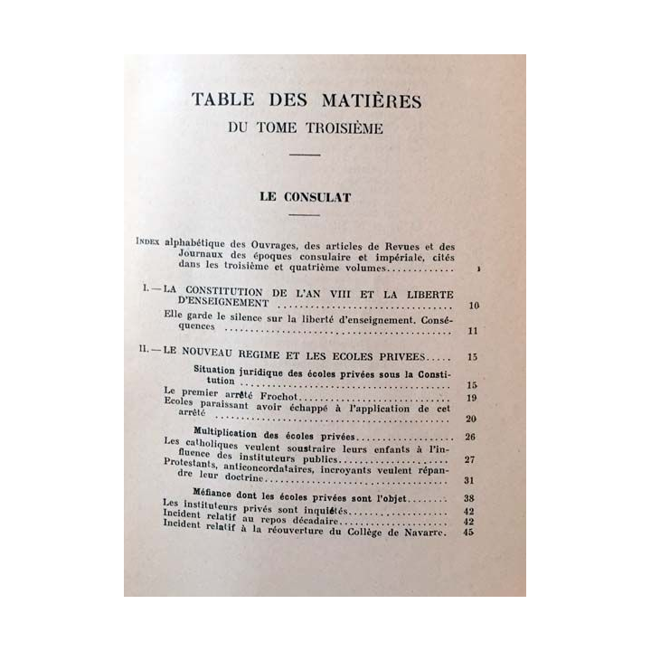 1. Histoire de la liberté d'enseignement en France Tome 3 Le consulat de Louis-Grimaud