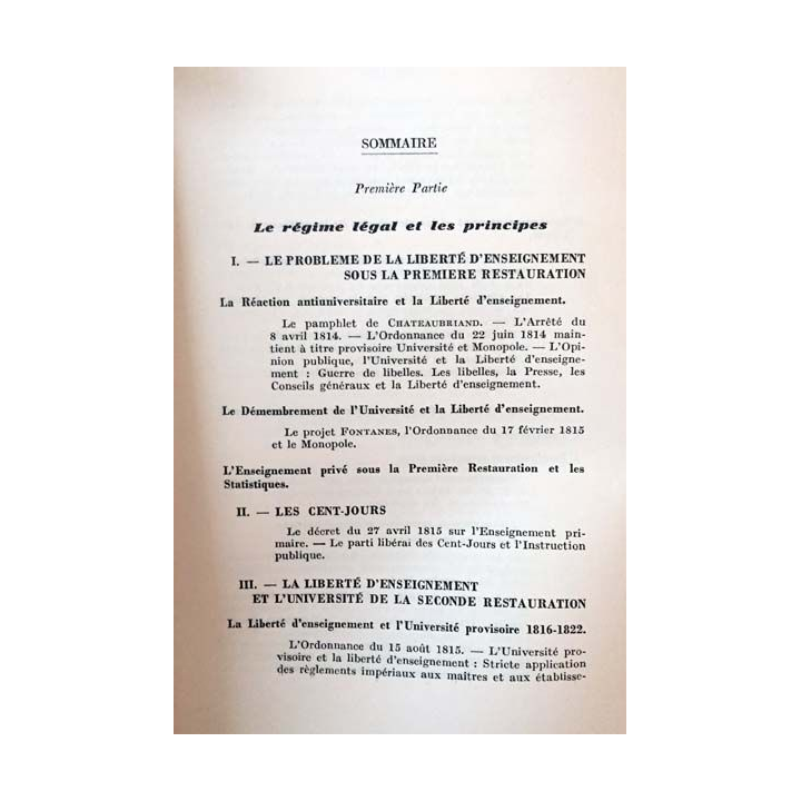 1. Histoire de la liberté d'enseignement en France Tome 5 La restauration * de Louis-Grimaud