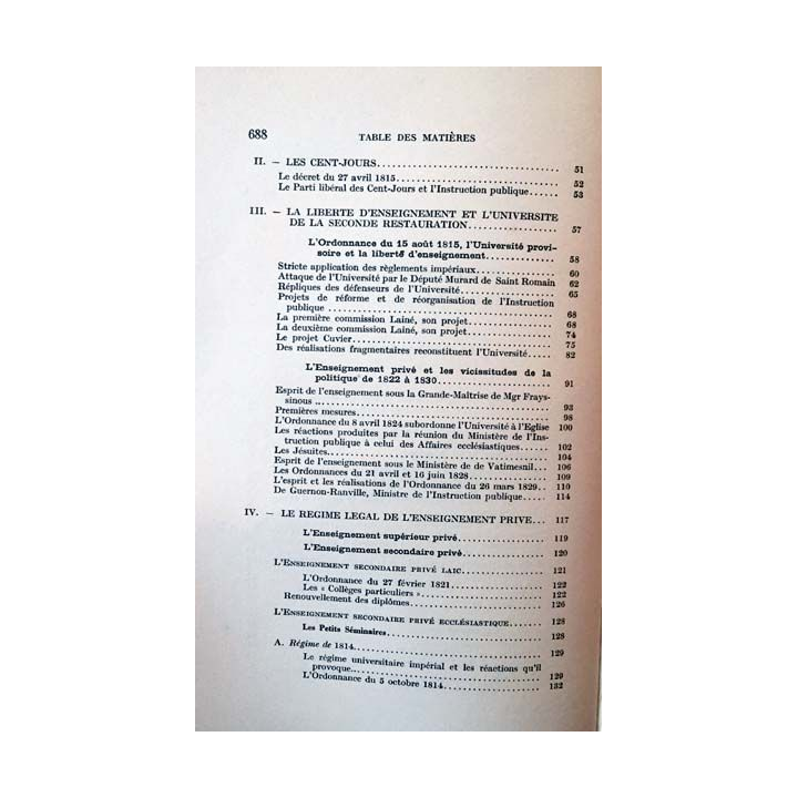 1. Histoire de la liberté d'enseignement en France Tome 6 La restauration ** de Louis-Grimaud