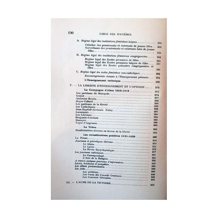 1. Histoire de la liberté d'enseignement en France Tome 6 La restauration ** de Louis-Grimaud