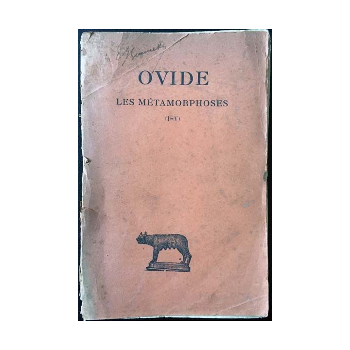 1. Ovide les métamorphoses (I-V) de Georges Lafaye aux éditions "Les belles lettres"