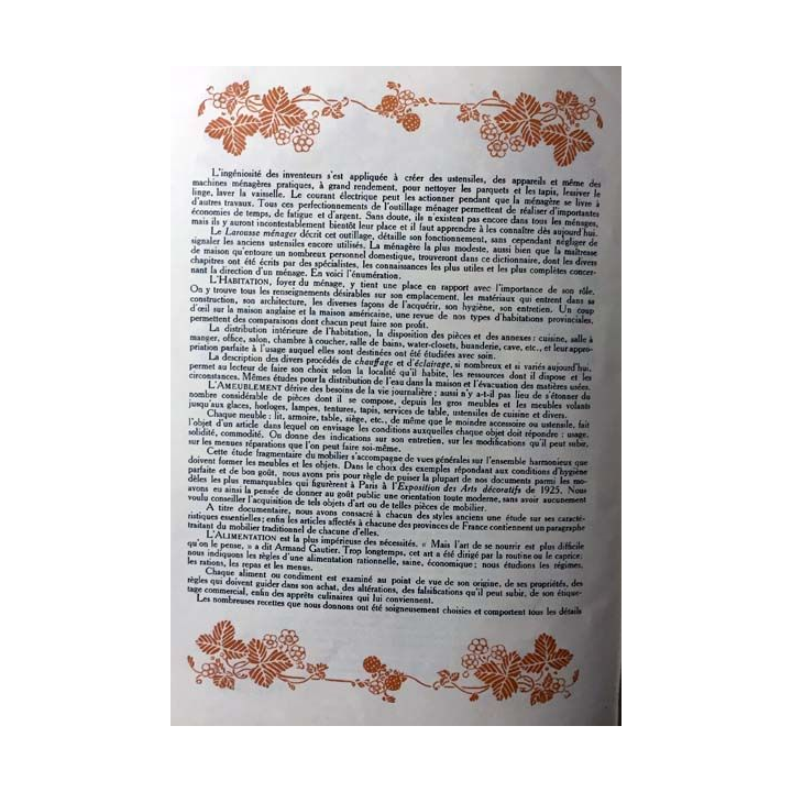 1. Larousse ménager illustré de E.Chancrin et F.Faideau aux éditions Librairie Larousse
