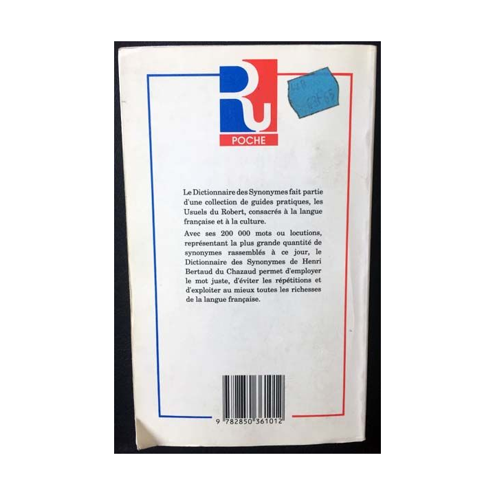 1. Dictionnaire des synonymes de Henri Bertaud du Chazaud