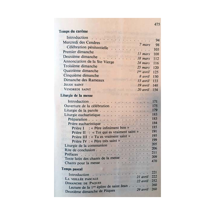 1. Nouveau missel des dimanches 1973 aux éditions liturgique collective