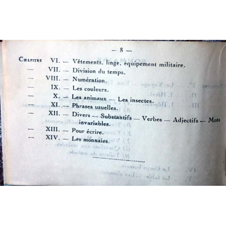 1. Vocabulaire français-annamite des infirmières de la société française de secours aux blessés militaires