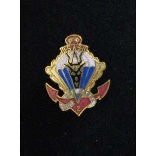 1° RPIMA : 1° RÉGIMENT PARA D'INF MARINE 2° CIE (PIN'S) EN ÉMAIL