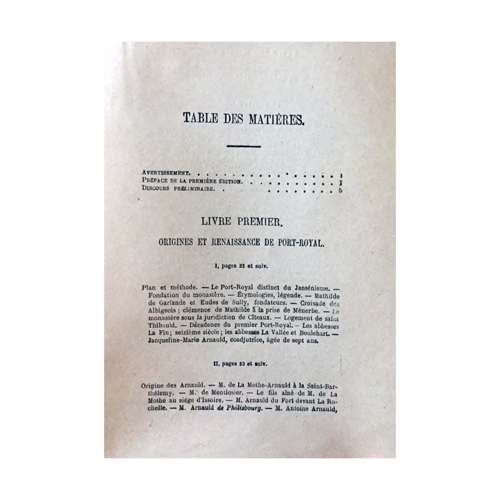 1. Port-Royal Tome premier de C.-A. Sainte-Beuve aux éditions Librairie Hachette 1925