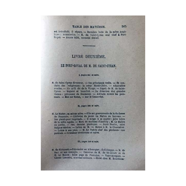 1. Port-Royal Tome premier de C.-A. Sainte-Beuve aux éditions Librairie Hachette 1925
