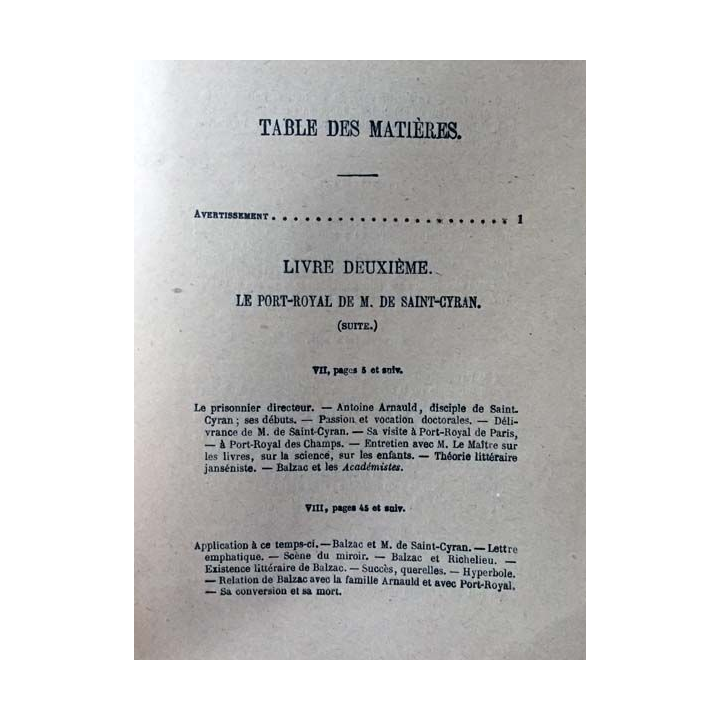 1. Port-Royal Tome deuxième de C.-A. Sainte-Beuve aux éditions Librairie Hachette 1842