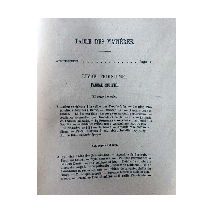1. Port-Royal Tome troisième de C.-A. Sainte-Beuve aux éditions Librairie Hachette 1846