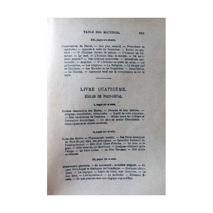 1. Port-Royal Tome troisième de C.-A. Sainte-Beuve aux éditions Librairie Hachette 1846