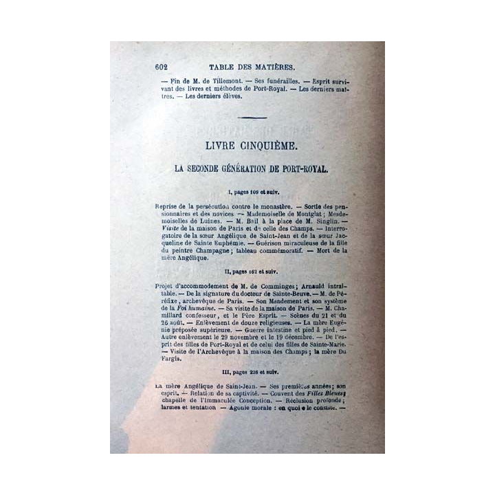 1. Port-Royal Tome quatrième de C.-A. Sainte-Beuve aux éditions Librairie Hachette 1859