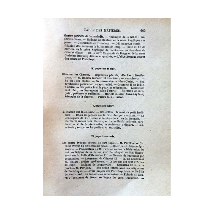 1. Port-Royal Tome quatrième de C.-A. Sainte-Beuve aux éditions Librairie Hachette 1859