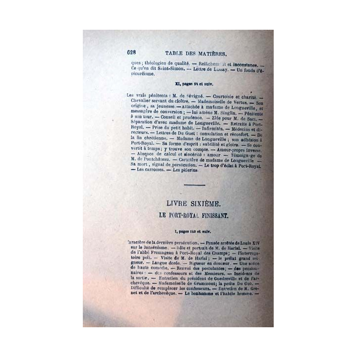 1. Port-Royal Tome cinquième de C.-A. Sainte-Beuve aux éditions Librairie Hachette 1859