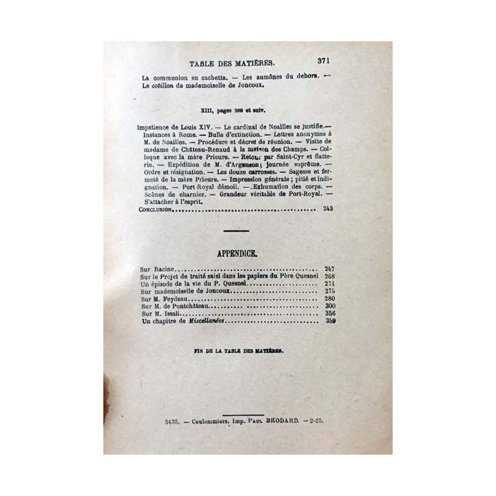 1. Port-Royal Tome sixième de C.-A. Sainte-Beuve aux éditions Librairie Hachette