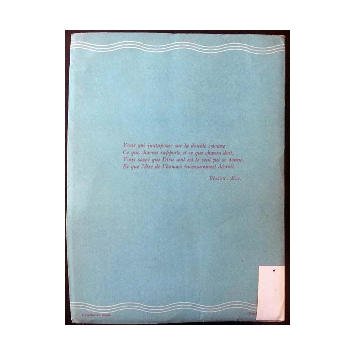1. Le prophète Péguy (2-3ieme partie) de André Rousseaux aux éditions La baconnière 1944
