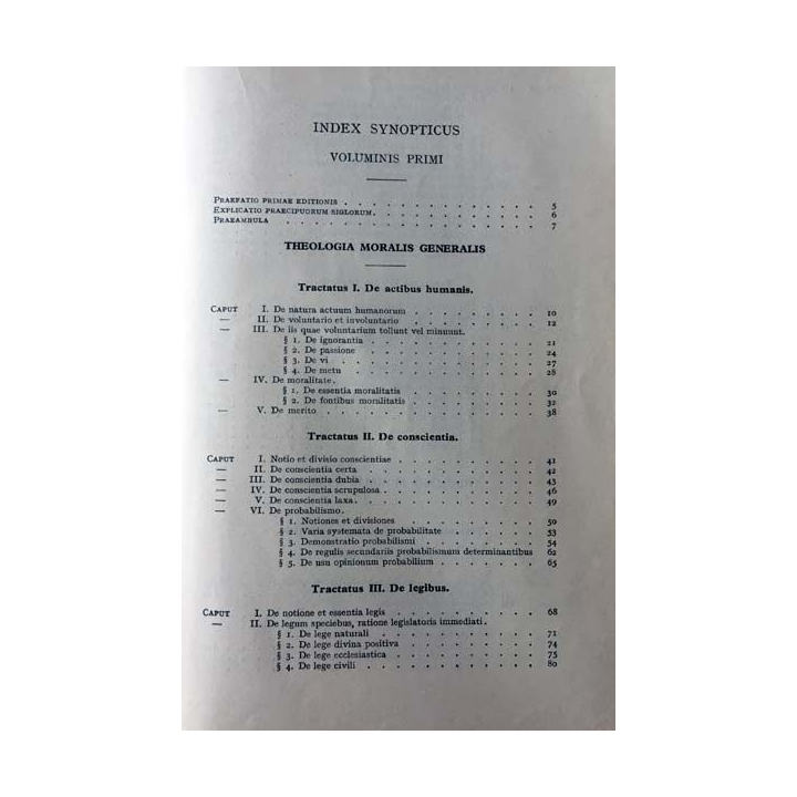 1. Institutiones théologiae moralis Volume 1 aux éditions Universelle 1939