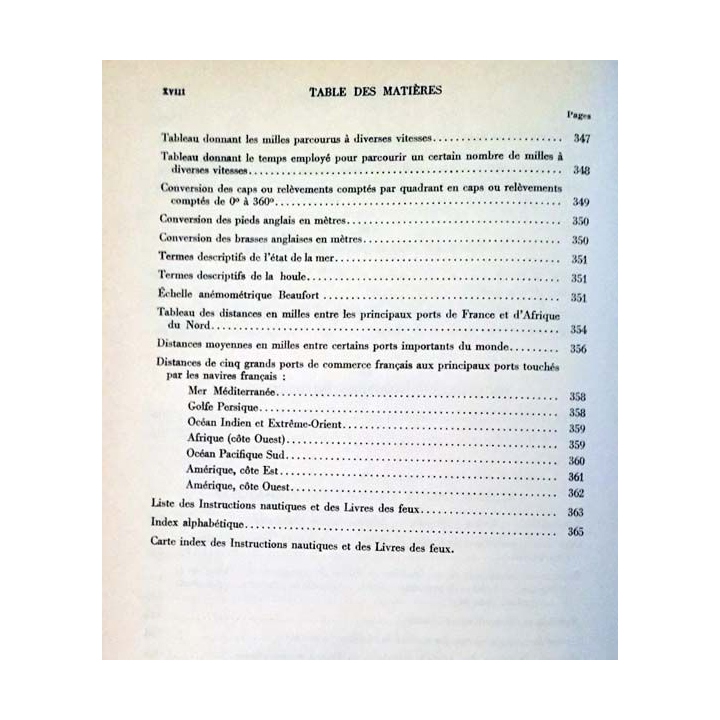1. Renseignement relatifs aux documents nautiques et à la navigation du service hydrographique de la marine