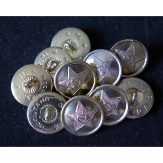 RUSSIE : Lot de 10 boutons de l'armée soviétique 