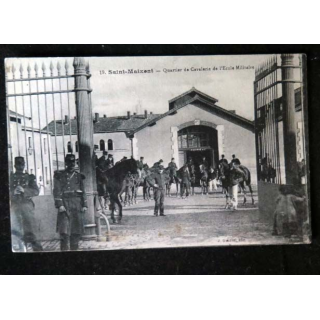 CARTE POSTALE GUERRE 1914-1918  :  (19) Saint-Maixent quartier de Cavalerie de l'Ecole Militaire
