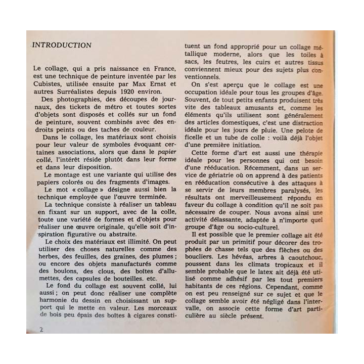 1. Collages aux éditions Dessain et tolra 1975