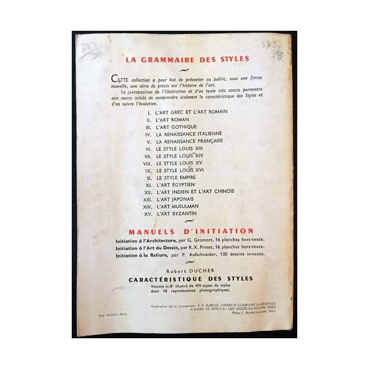 1. Le costume II - La renaissance - Le style Louis XIII de Jacques Ruppert aux éditions Flammarion 1947