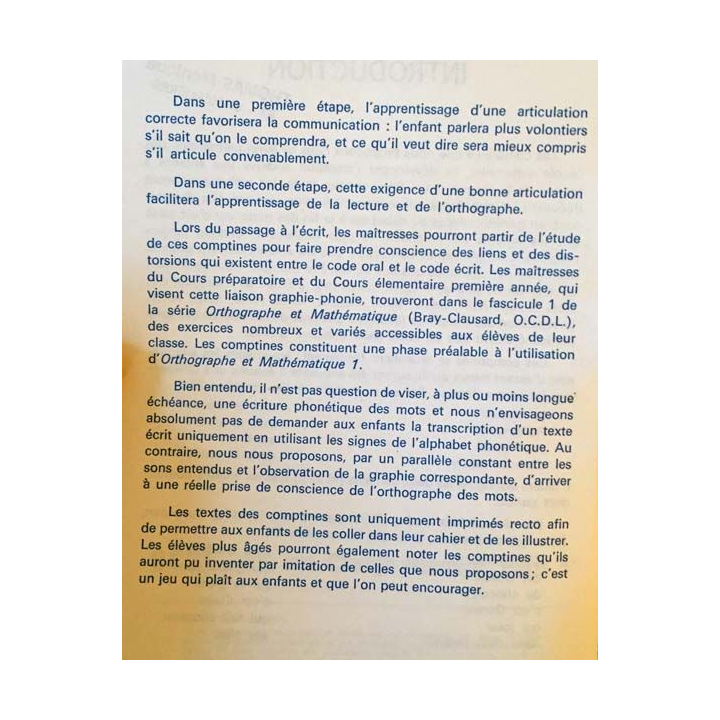 1. Apprendre à écouter - comptines aux éditions O.C.D.L