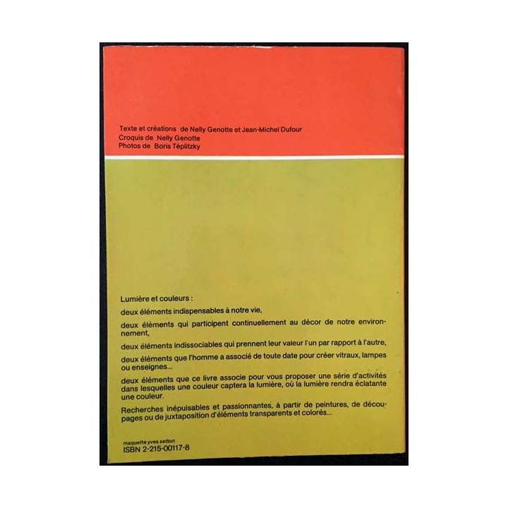 1. Lumière et couleurs de Nelly Genotte et Jean-Michel Dufour aux éditions Fleurus