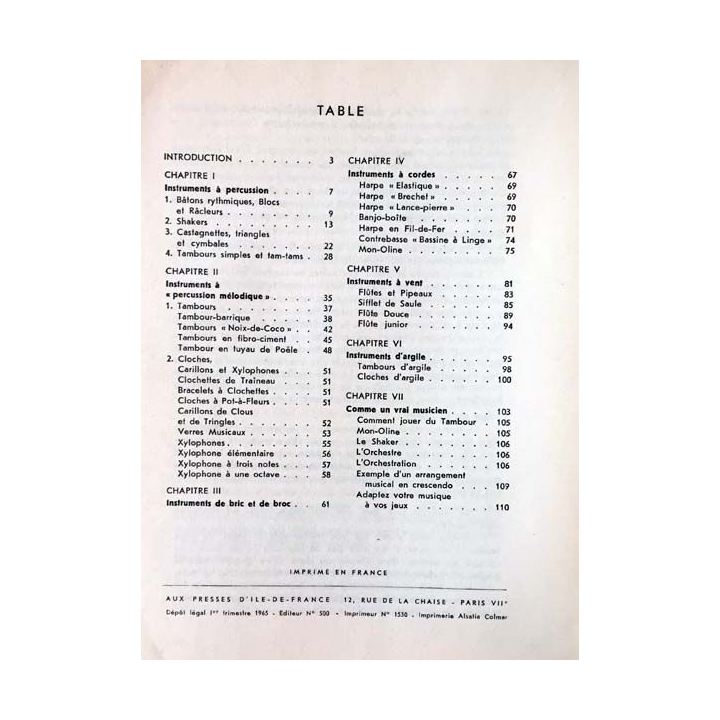 1. Sons et rythmes comment faire soi-même ses instruments de musiques de M. Mandell et R. E. Wood