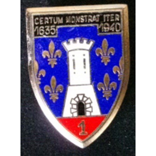 Insigne du 1° régiment de cuirassiers de fabrication Delsart G. 475