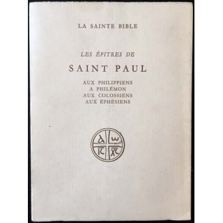 1. Les épitres de Saint Paul aux philippiens à philémon aux colombiens aux éphésiens aux éditions du Cerf